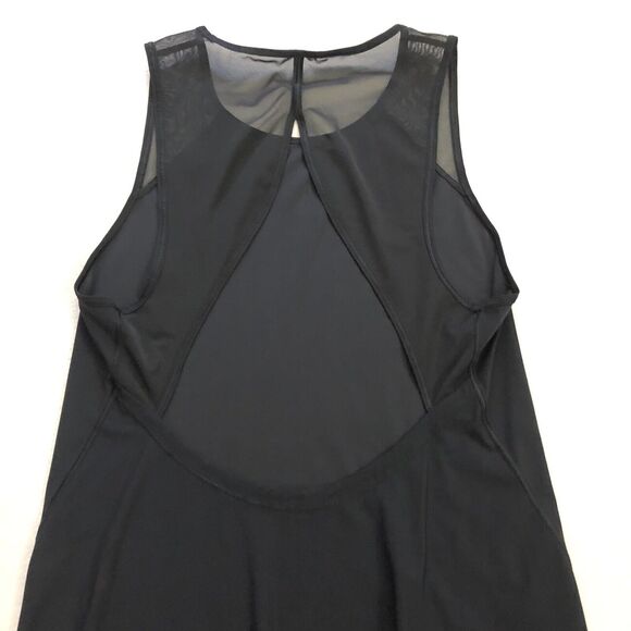 Lululemon Women Solid Black Cutout Open Back Mesh For The Run Tank Top Shirt 2 - Picture 7 of 9